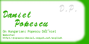 daniel popescu business card